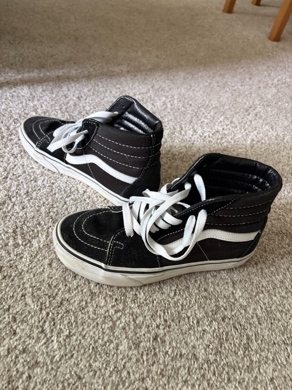 Vans Black and White Classic Sk8-Hi Sneakers